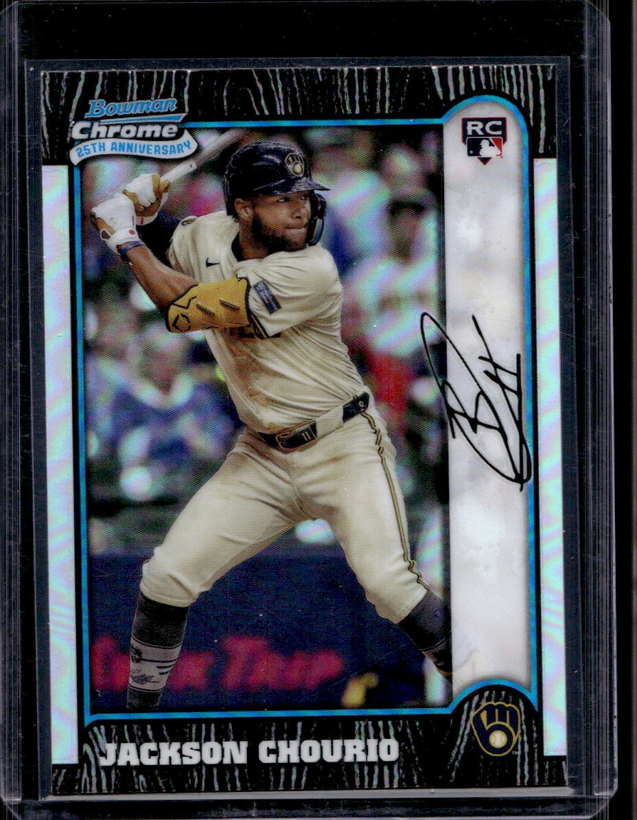 Jackson Chourio 2024 Bowman Chrome #BC25-14 25th Anniversary Rookie