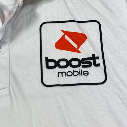 Boost Mobile Mobil 1 Racing Supercars Team Media Polo Shirt Mens Large L - Picture 3 of 14