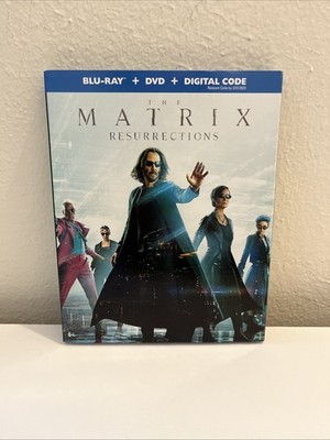 The Matrix Resurrections Blu Ray & DVD W/ Slipcover - Keanu Reeves Sci Fi Action
