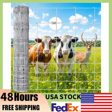 Farm Fence 6X295ft / 6X164ft Heavy Duty Galvanized Cattle Fence Animals Protect
