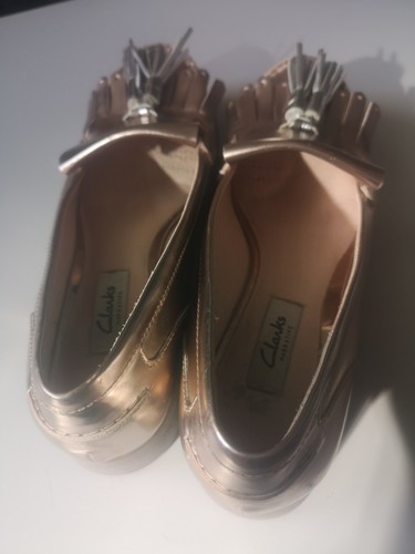 Clarks Narrative Shoes Size 5D Slip On Tassle Design - Picture 10 of 13