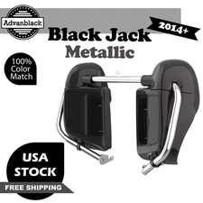 Advan Black Jack Metallic Lower Vented Fairing Fits Harley Street Road Glide 14+