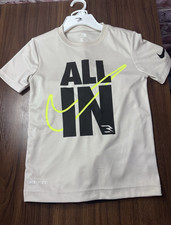 Nike Boys 2 Piece DRI-FIT Set Desert Sand T-Shirt Black Shorts Size S