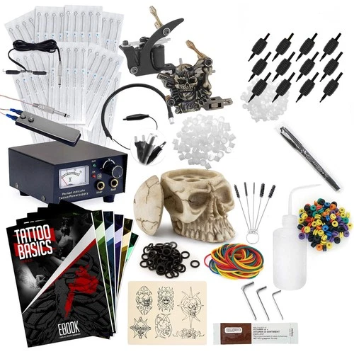 Complete Tattoo Kit - 2 Machine Skull Set - product listing photo