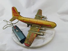 50s Vintage Airplane Line Mar Toys Viscount Capital Airlines Plane Battery JAPAN