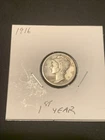 1916 Mercury 90% Silver Dime from Philadelphia Mint