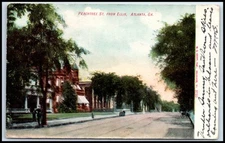 Postcard PEACHTREE ST. FROM ELLIS, ATLANTA, GA.8848 ONA BUnder y fantom    T91