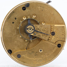 WALTHAM Gr. No. 1, 18s 7j 4580639 POCKET WATCH MOVEMENT, RUNS KR 