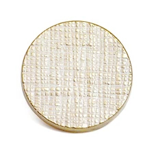 20 PCS 25mm Rough Texture Metal Transparent Resin Shank Sewing Coat Buttons