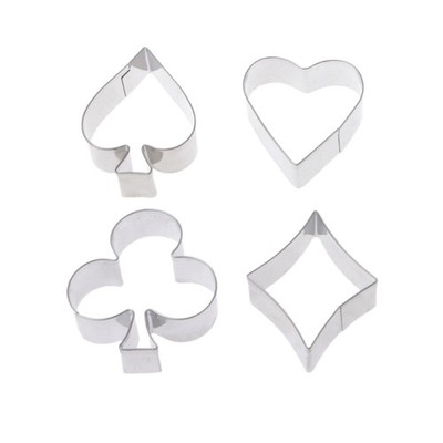 4 Pcs Stainless Steel Cookie Cutter Set Pastry Cake Biscuit Cutting Molds