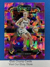2024 #50 Grace Berger Panini WNBA Select Concourse Pink Ice Prizm Fever