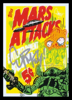 Mars Attacks Ink 2022 TOPPS ENTERTAINMENT BLEND ERMSY MARS ATTACKS ERMSY SILVER INK AUTO ...