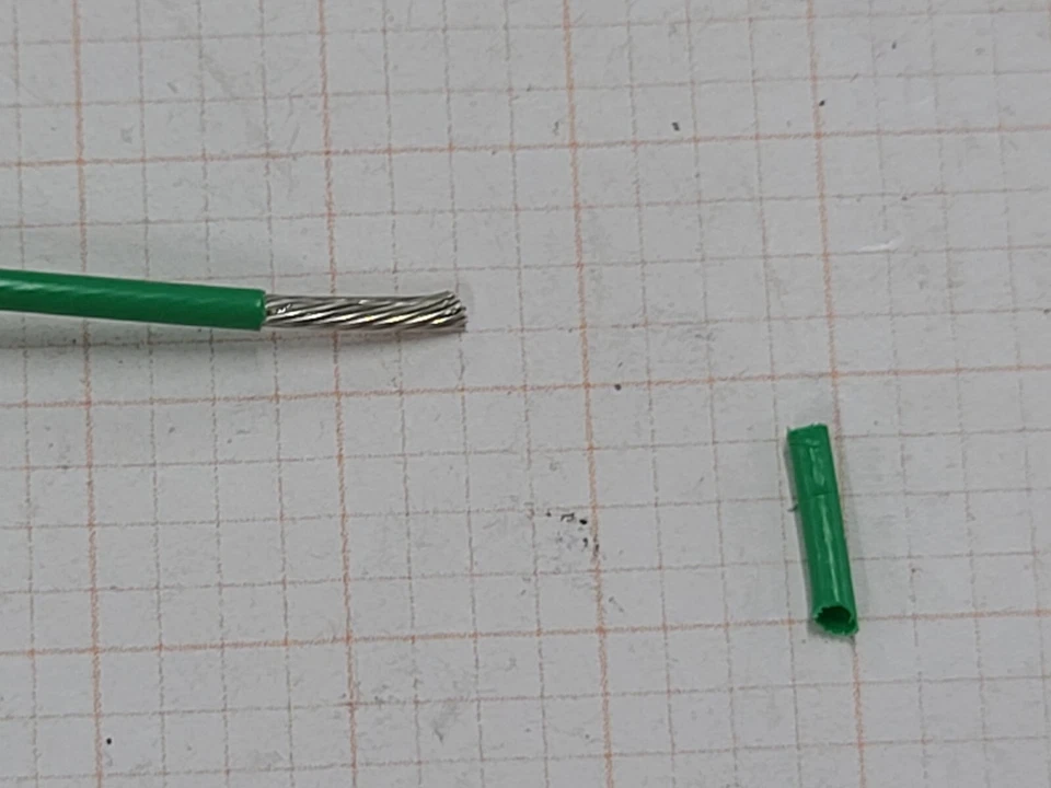 Raychem/TE 55A0111-14-5 #14awg XL-ETFE Especificación 55 Cable de conexión/plomo verde/50 pies Foto 4 de 4