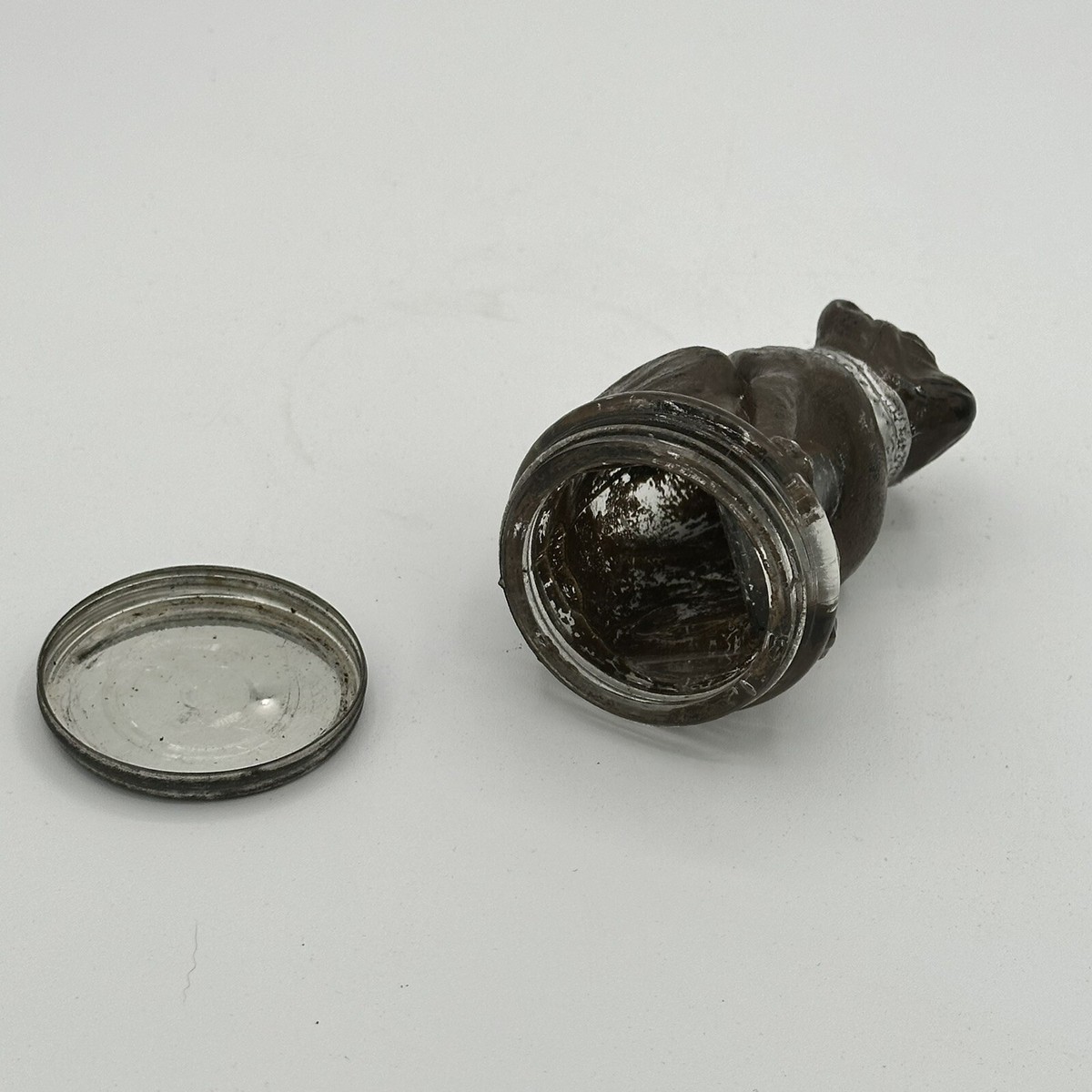 1930 BULLDOG Dog Figural Victory Glass CANDY CONTAINER