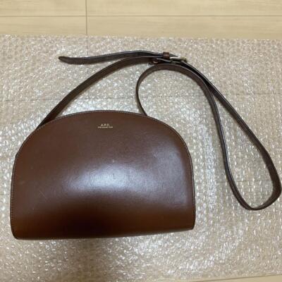 shoulder bag half moon Demi Lune brown leather