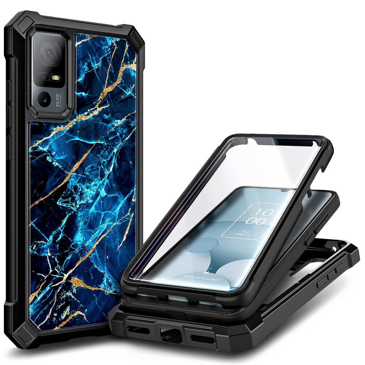 Duplex Custom Designed Cases 75×50×33.5 Amazon.com: for TCL 50 XE 5G Case with Glass Screen