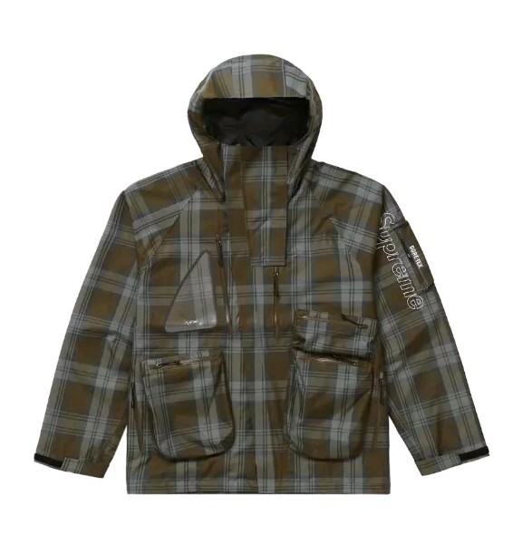 SUPREME FW'21 Gore-Tex Tech Shell Jacket Olive Plaid Men's SUPREME FW'21 Gore-Tex Tech Shell Jacket Olive Plaid Men's