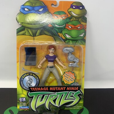 Teenage Mutant Ninja Turtles April O Neil W/ Choppin Mouser 2003 TMNT Vintage