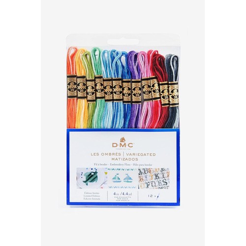 Lot De 12 échevettes De Laine DMC - Coloris Ombrés - Pour Broderie, Tricot - Neuf