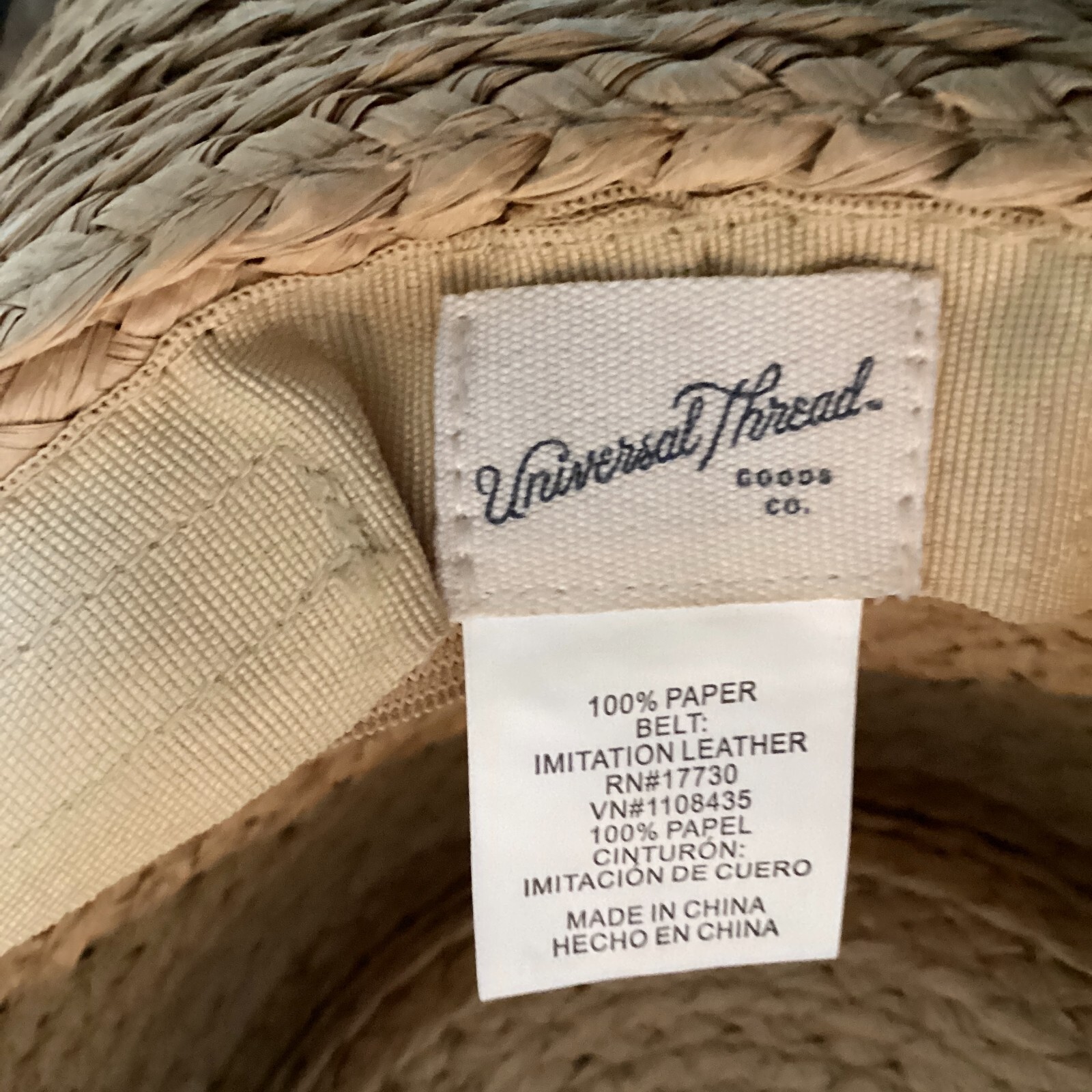 Universal Thread Straw Hat Adjustable Chin Strap … - image 7