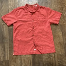 Men's medium Tommy Bahama polo shirt 100 silk Pink Short Sleeve