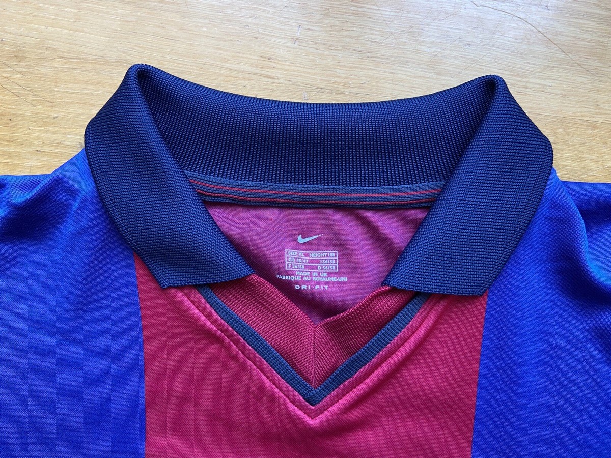 BARCELONA 2000 2001 HOME FOOTBAL SHIRT SOCCER JERSEY NIKE sz XL