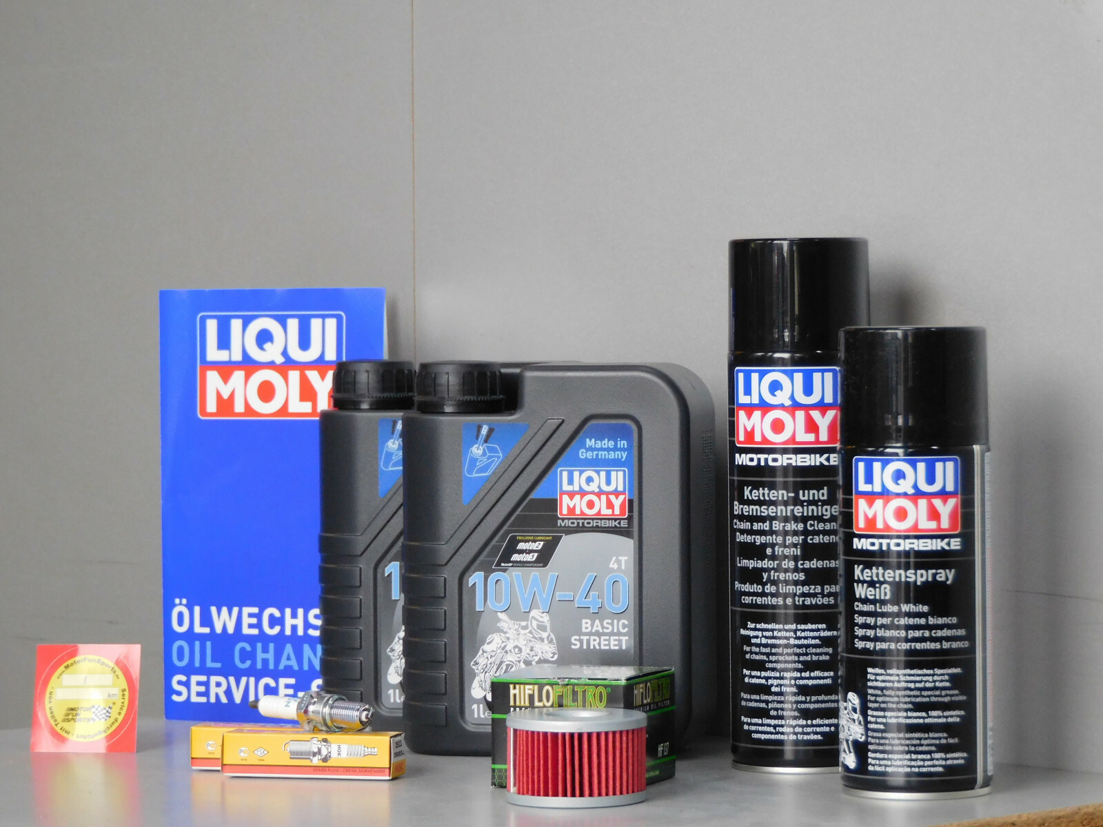Maintenance Set Suzuki DR 500 Oil Filter Spark Plug Inspection Service