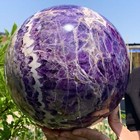 32.03LB Natural beautiful Dream Amethyst Quartz Crystal Sphere Ball Healing — photo 8