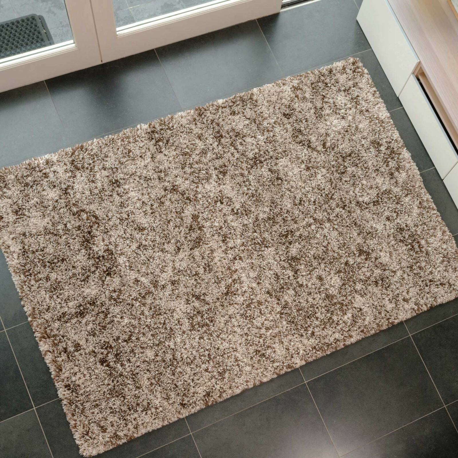 Brown Super Thick Rugs Soft Shaggy Dense Pile Warm Bedroom Mat Long