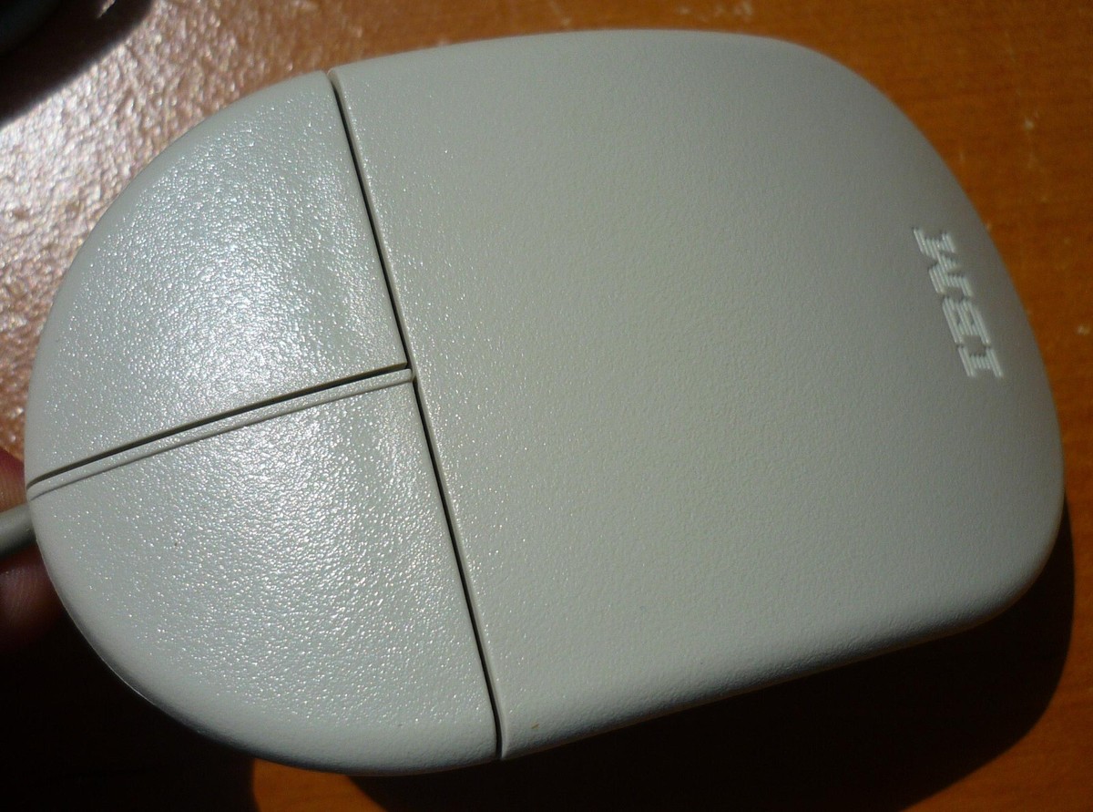 Vintage IBM 13H6690 2-Button Mechanical Ball Mouse PS/2