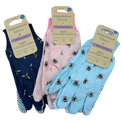 Briers Triple Pack Ladies Bee Print Gardening Gloves UK