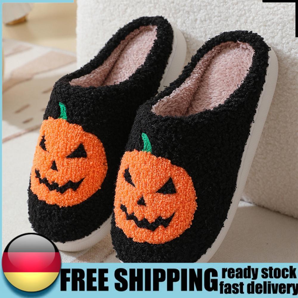 APL Halloween Scheletro Peluche Pantofole Calde Slip on Casa Scarpe Antiscivolo per Inverno