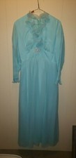 Vintage 1960s Sea Foam Acetate Wonderfully Wretched Mother of the Bride Dress