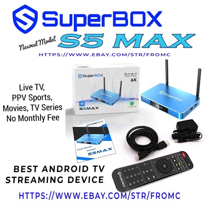 SuperBox S5 MAX Movies PPV - FREE ALLSTATE WARRANTY(see description in listing)