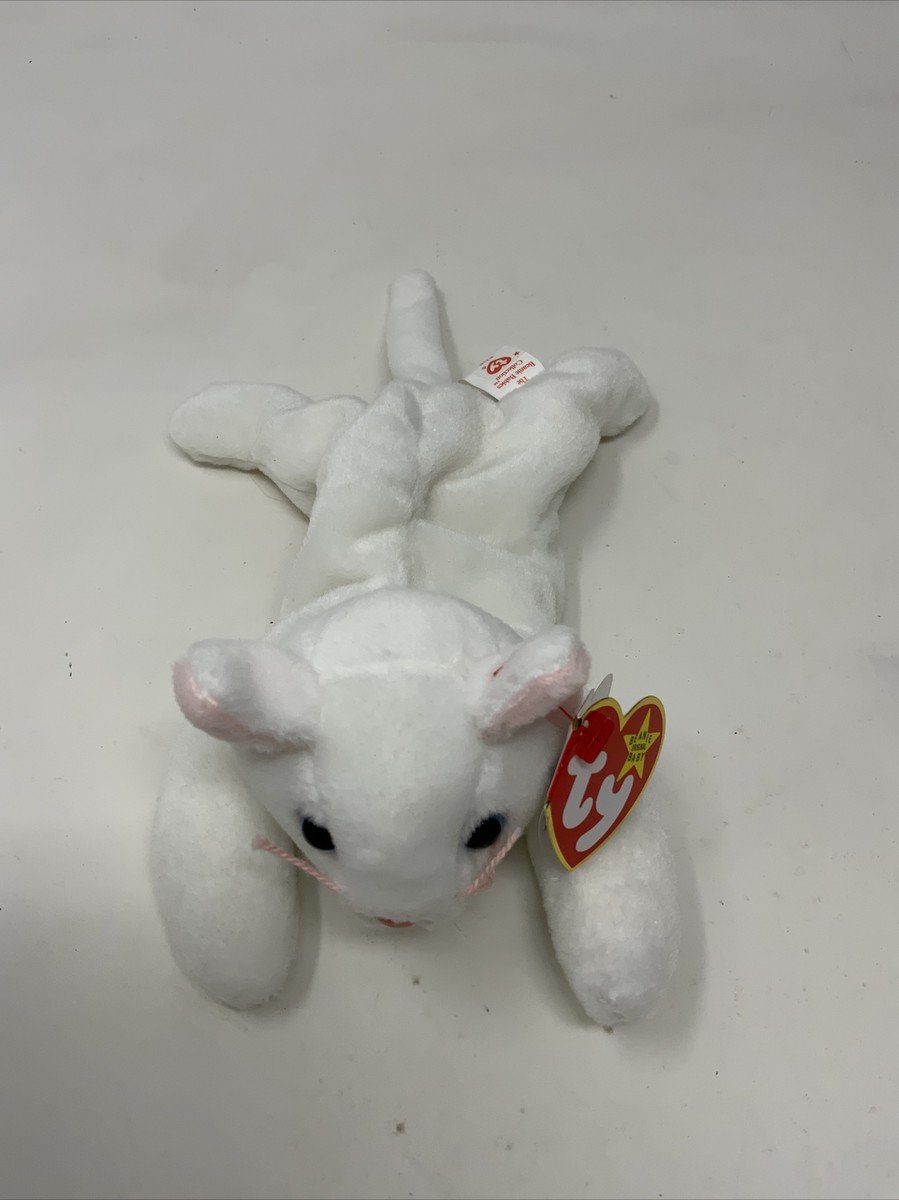 TY Original Beanie Babies Collection Flip the White Cat 1993 4012