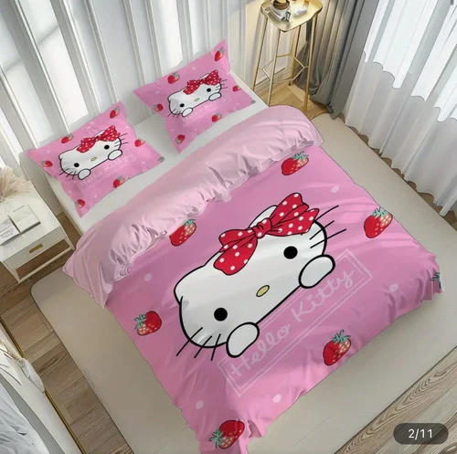 Hello Kitty Bedding Set | Cartoon Bedding Set | Gift For Kid