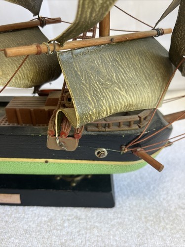 Antique Vintage US Whaling Ship Clipper 1846 Model Wood 12x12” - Picture 7 of 15