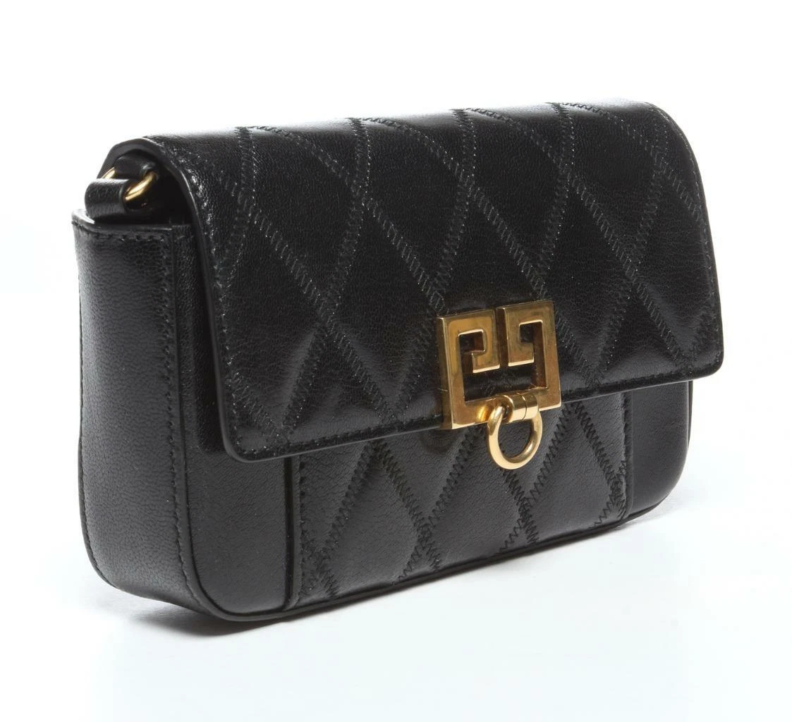 Givenchy black pocket quilted leather shoulder bag sale
