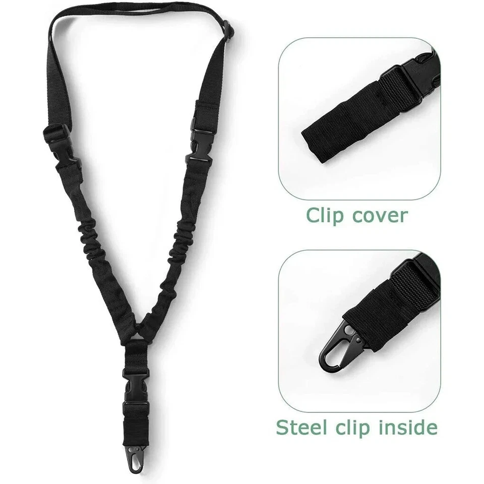 2 Packs Heavy Duty Tactical Single Point Rifle Gun Sling Quick Release QD Buckle - Image 4 of 4