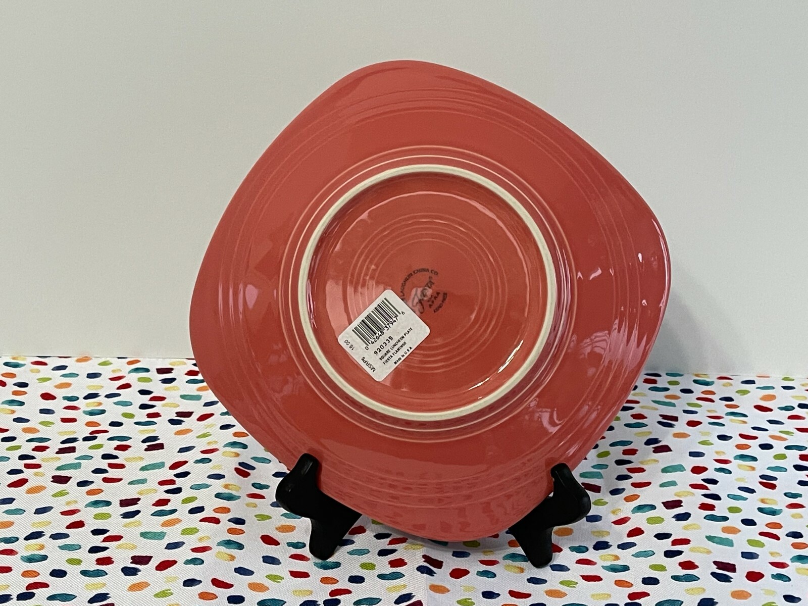Fiestaware Flamingo Square Lunch Plate Fiesta Retired Pink Luncheon