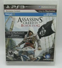 ASSASSIN'S CREED IV: BLACK FLAG GAME FOR PS3 PLAYSTATION 3, WALMART ED. COMPLETE