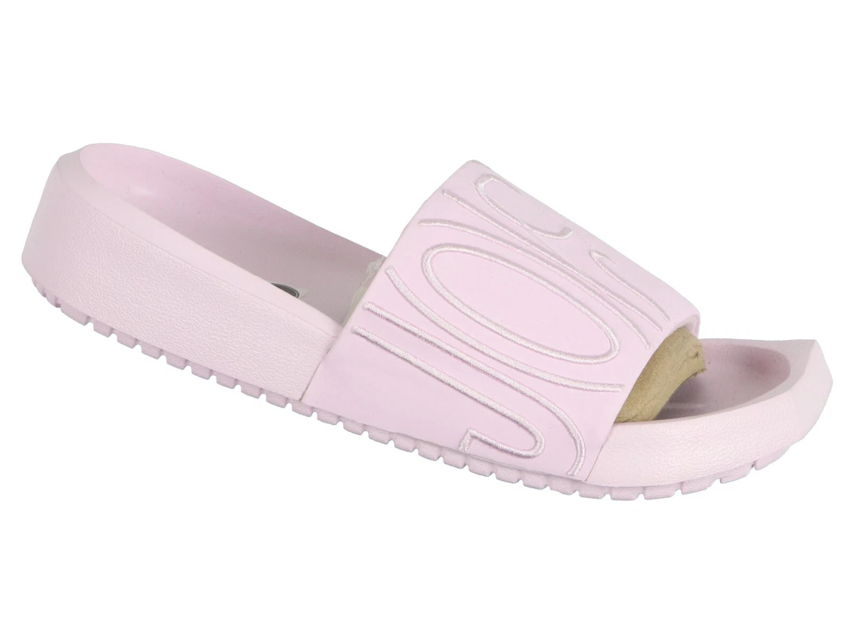 Womens jordan slides pink sale