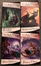 Forgotten Realms: The Legend of Drizzt books #2, 8, 9 & 10, by RA Salvatore