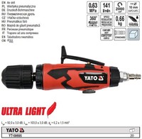 Yato Druckluft-Bohrer Pneumatik Bohrmaschine 6Mm 113L/Min Composite YT-09695