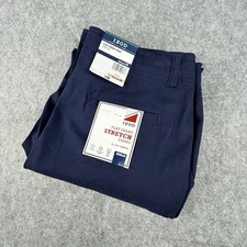 IZOD Boys Flat Front Stretch Chino Pants Navy Blue Size 20 Regular NWT