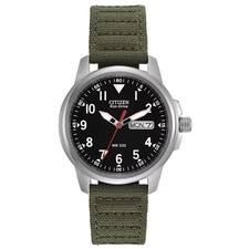 CITIZEN BM8180 03E Eco Drive Garrison Field Military Khaki Green Men's Watch wit