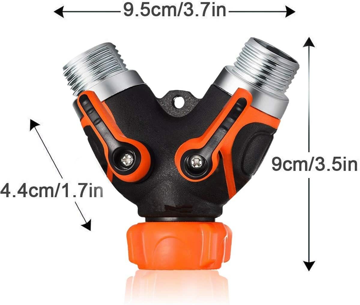 Giraffe Tools Garden Hose Splitter 2 Way Heavy Duty 3/4" GHT Y Connector Orange
