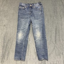 True Religion Skinny Leg Jeans Girls Large 7 24x20 Blue Denim Casual 5 Pockets