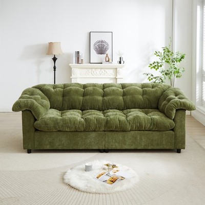 94.8'' Cloud Sofa -Extra Deep Seating Upholstered Couch for Living Room & Bedroom