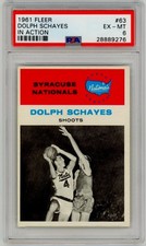 1961 Fleer #63 DOLPH SCHAYES IN ACTION Nationals PSA 6